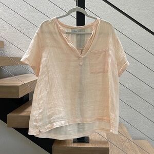 Wrap London linen top